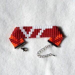 Virginia Tech bead bracelet, handmade, adjustable length, gameday